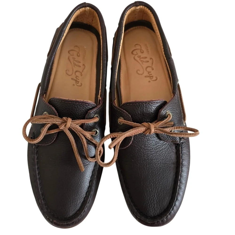 Sperry Gold Cup Topsiders Men's Dark Brown Leather Boat Shoes